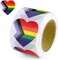 250PCS Progress Pride Heart Stickers – LGBTQ Heart-Shaped Decals for Pride Month